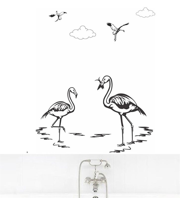 Buy Online Fishing Cranes Wall Stickers in Nepal , Fishing Cranes Wall