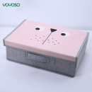 Cartoon cloth storage box small-pink